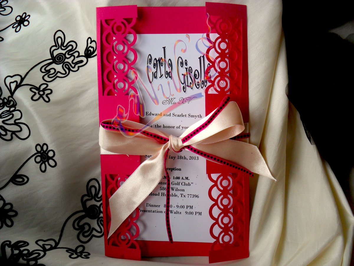 handmade Quinceanera Invitations